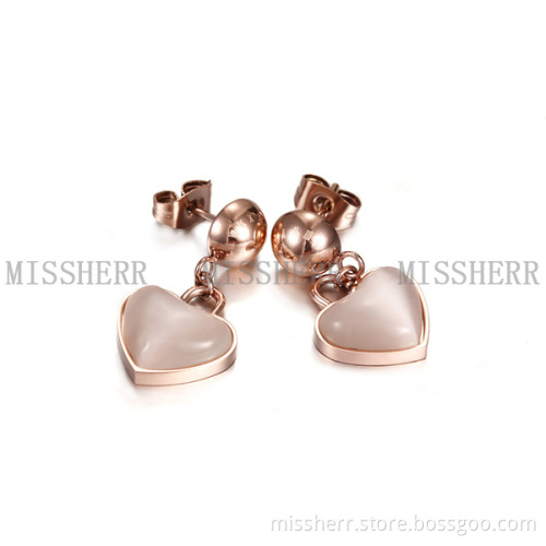 Beautiful Colour Heart Shape Drop Earring